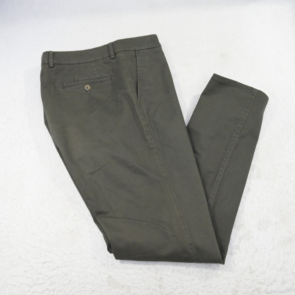 Ballin True Khaki Chino Pants Mens 38 Fatigue Gray Pima Cotton Comfort Stretch